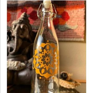 🟡Yellow 🟡Mandala Glass Bottle